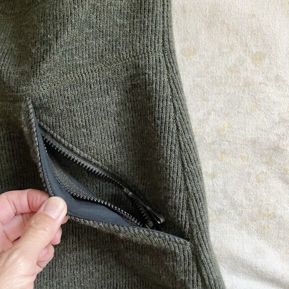 LL Bean Hooded Sweater Fleece Jacket PS Dark Green Petite Small 516747 - Picture 6 of 8